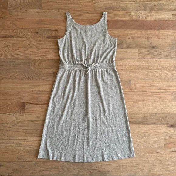 Haven Well Within Womens Cotton Interlock Tie Waist Midi Dress Gray Size Large - Picture 3 of 8